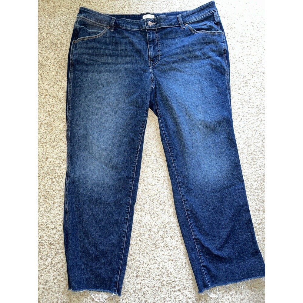 M jeans by maurices Original Mid Rise Straight Crop 20w Plus Size Jeans Womens